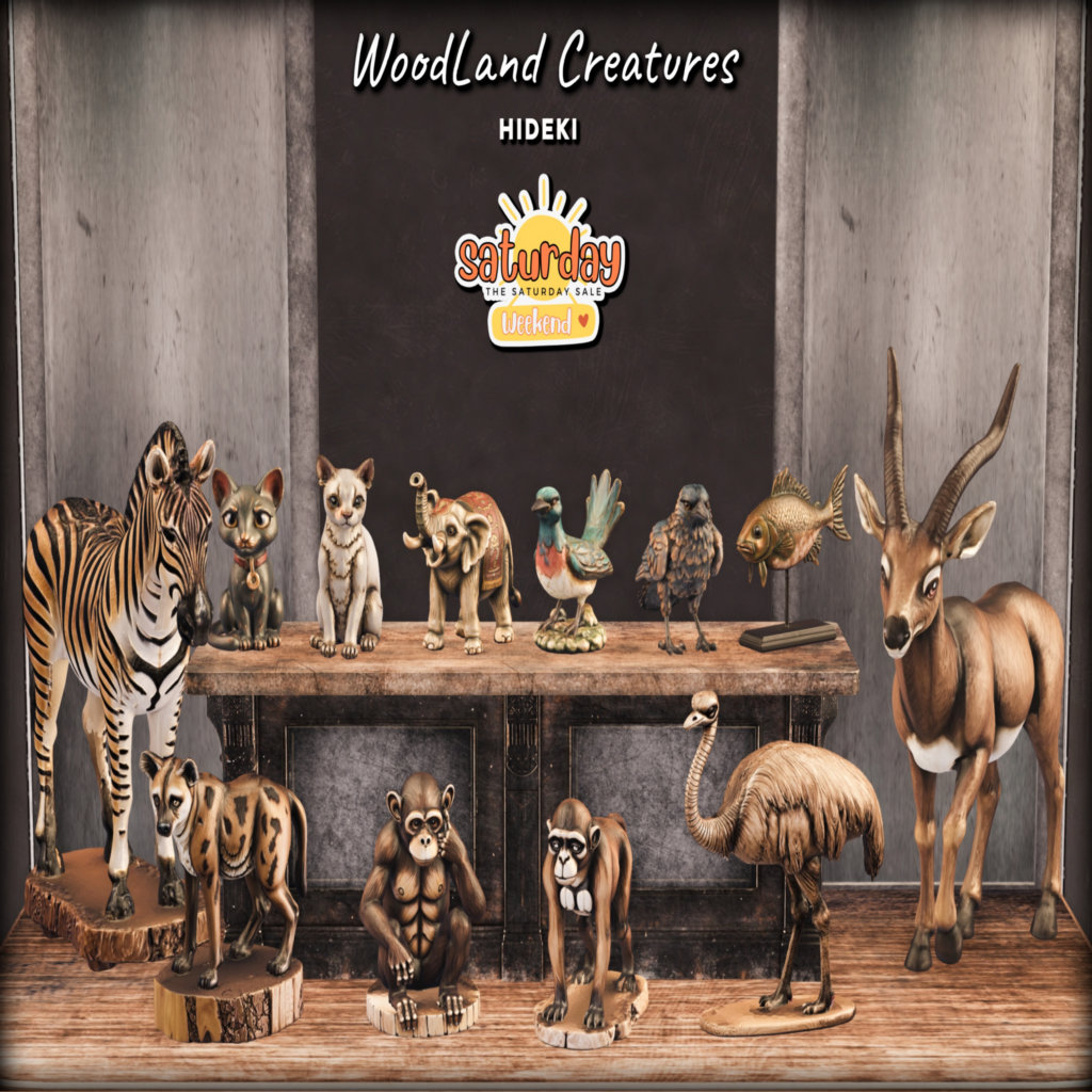 Woodland Creatures Decor Set	&lt;a href=&quot;http://maps.secondlife.com/secondlife/Computer/93/159/1113&quot; target=&quot;_blank&quot;&gt;Teleport&lt;/a&gt;