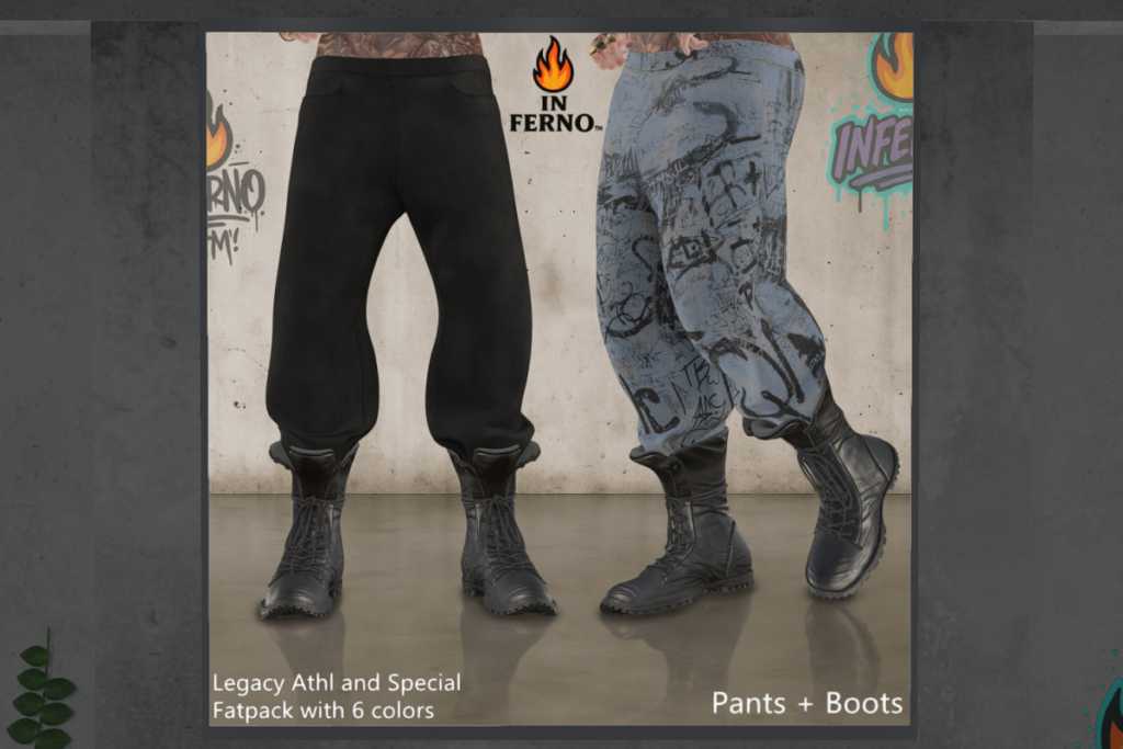 Max Pants &amp; Boots - Legacy Athletic, L$250 each/L$800 FP