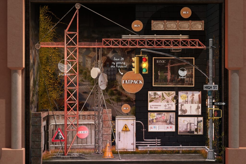 Urban City Decor Set, L$290-L$850 each/L$3990 FP