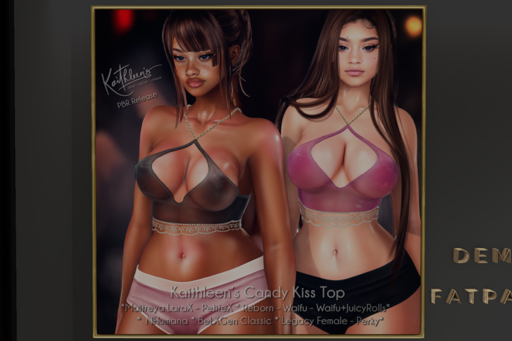 Candy Kiss Top - GenX Classic/Legacy/MaitreyaX/Nhumana/Reborn/+mods, L$269 each/L$1499 FP