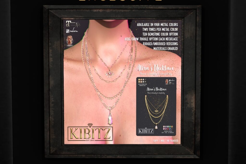 Alina&#039;s Necklace - Legacy/MaitreyaX/Reborn/unrigged, L$279 each/L$837 FP