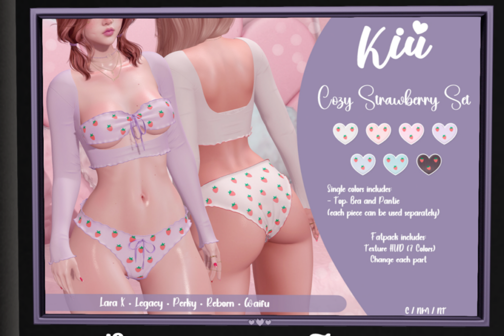 Cozy Strawberry Set - Legacy/MaitreyaX/Reborn/+mods, L$380 each/L$1860 FP