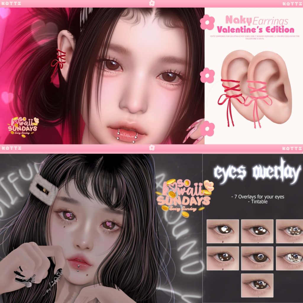 Naky Earrings - EvoX F | Eyes Overlay	&lt;a href=&quot;https://maps.secondlife.com/secondlife/Dark%20Desires/243/201/25&quot; target=&quot;_blank&quot;&gt;Teleport&lt;/a&gt;