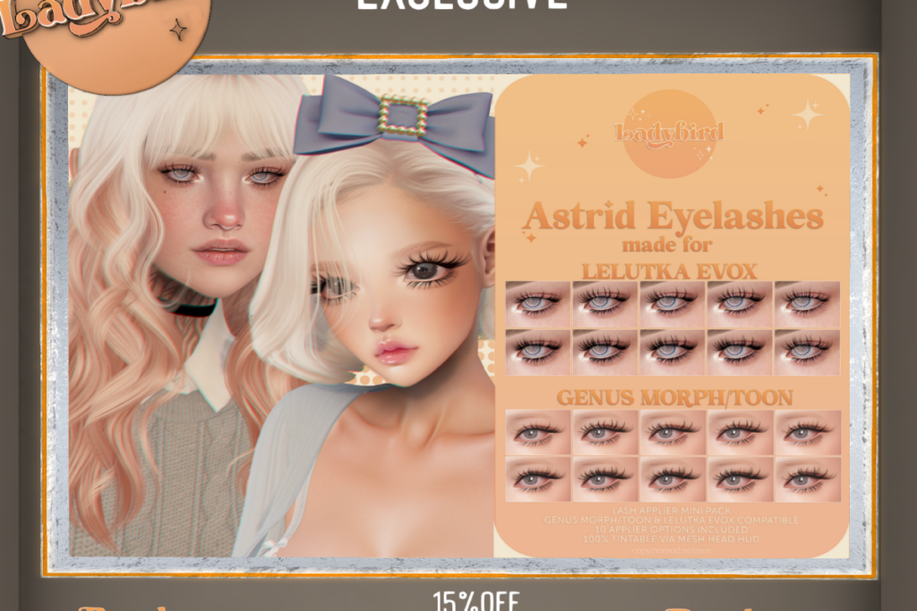 Astrid Lashes - EvoX/Genus, L$225 each/L$298 FP