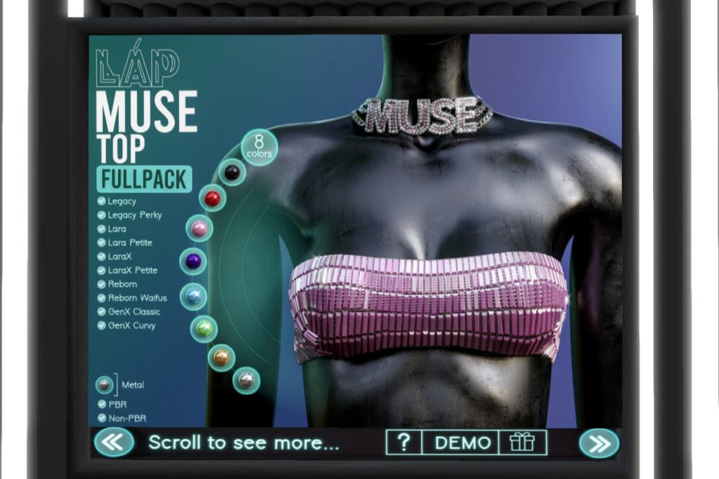 Muse Top - GenX/Legacy/Maitreya/Reborn/+mods, L$250 each/L$999 FP