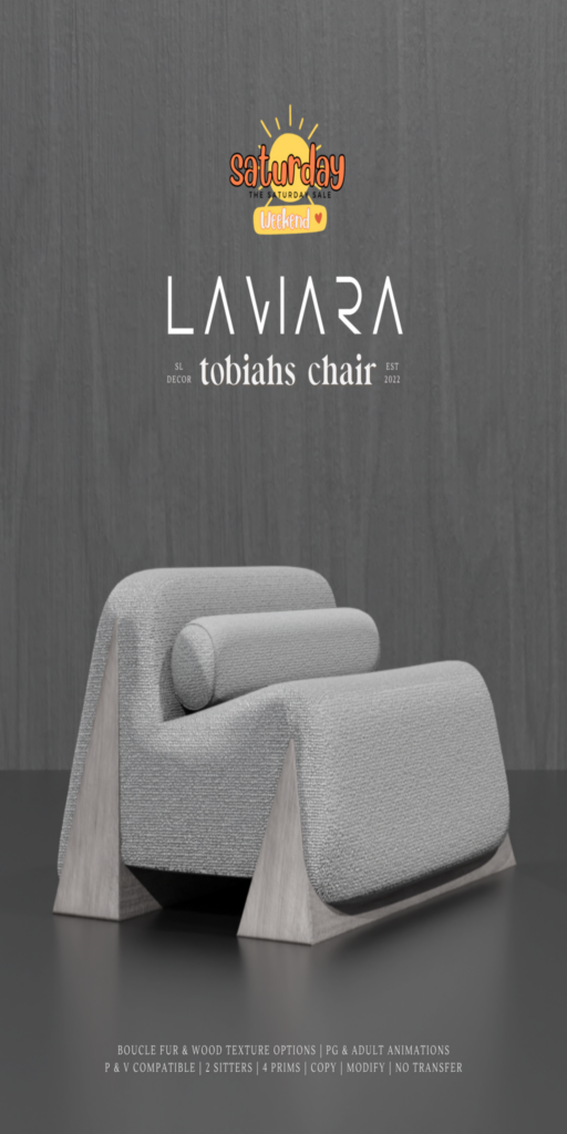 Tobiahs Chair 	&lt;a href=&quot;http://maps.secondlife.com/secondlife/Moon%20Valley%20Cove/30/82/1494&quot; target=&quot;_blank&quot;&gt;Teleport&lt;/a&gt;