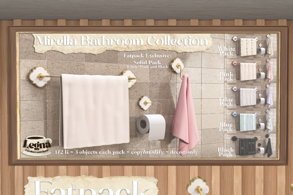Mirella Bathroom, L$249 each/L$999 FP
