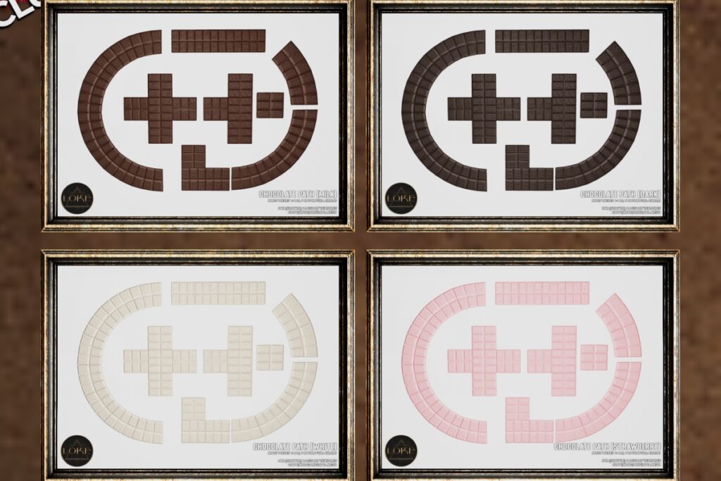 Chocolate Path Decor Set, L$250 each/L$500 FP