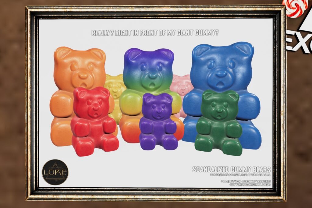 Scandalized Gummy Bears Decor, L$225