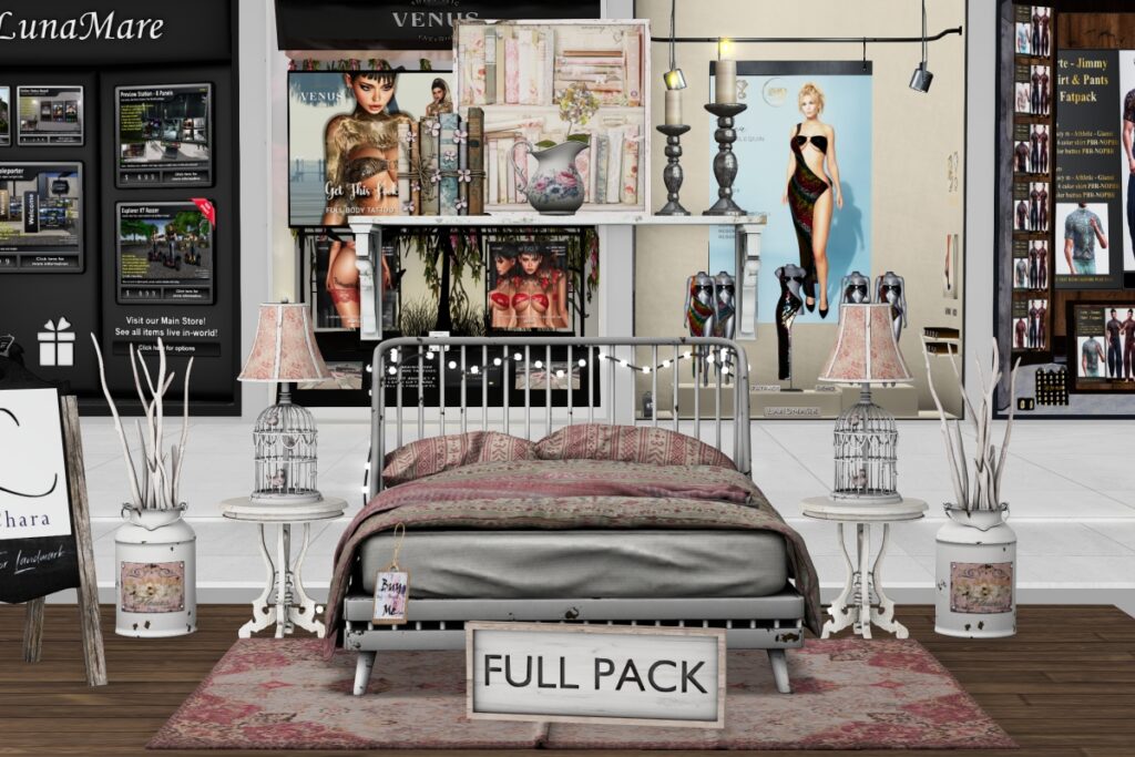 Chantelle Bed Decor Set, L$99-L$299 each/L$299 FP