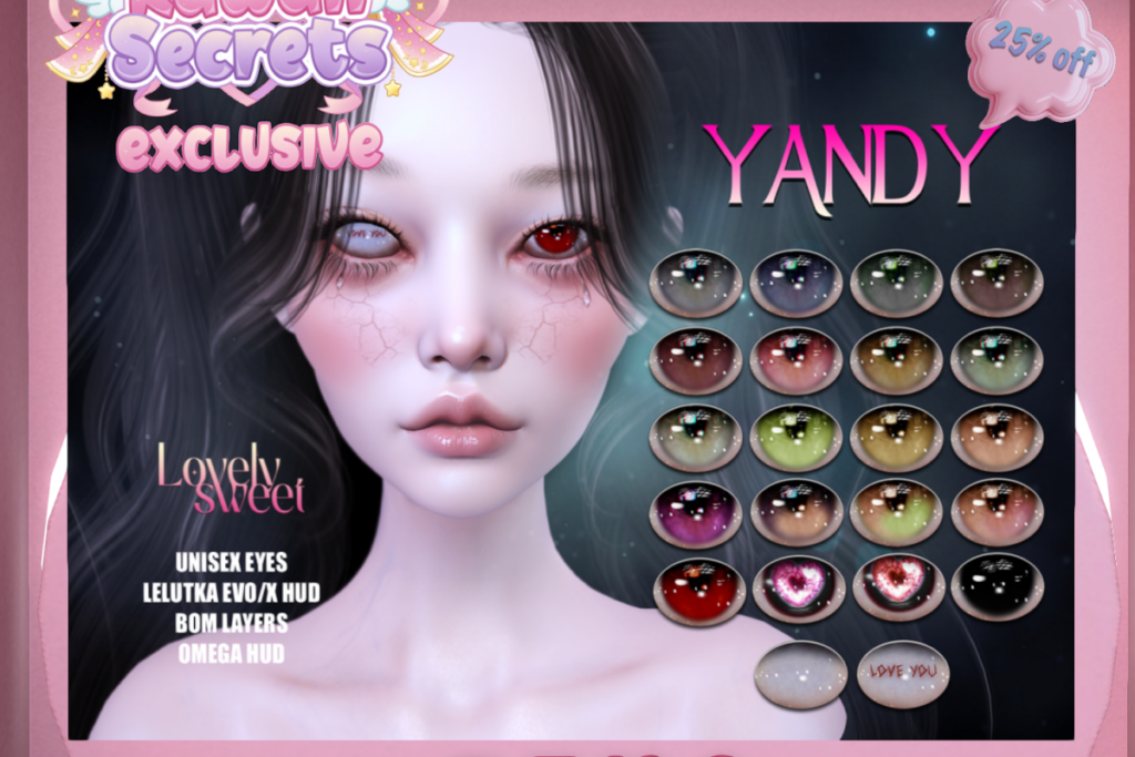 Yandy Eyes - BOM/Lelutka/Omega, L$225