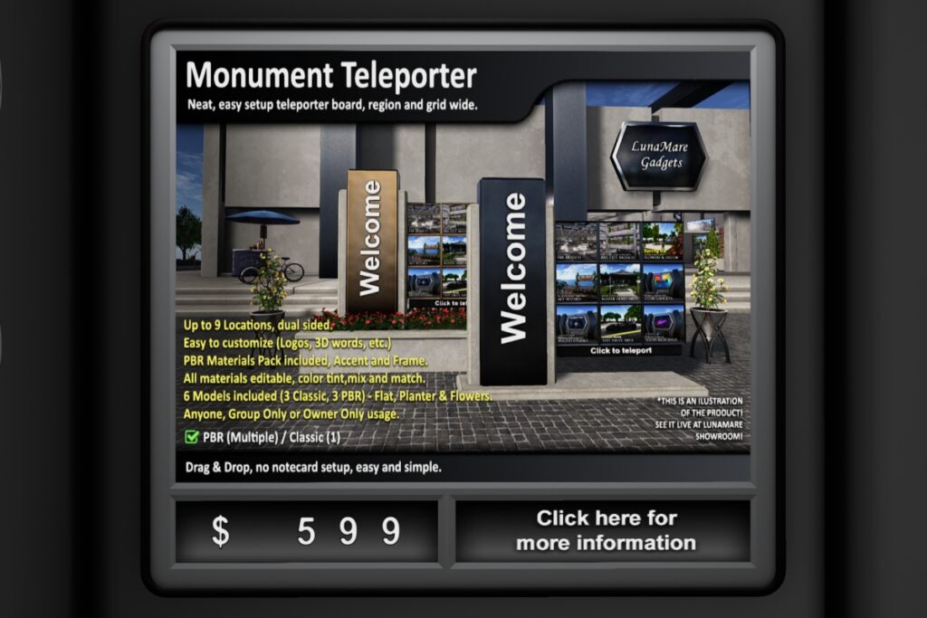 Monument Teleporter, L$599