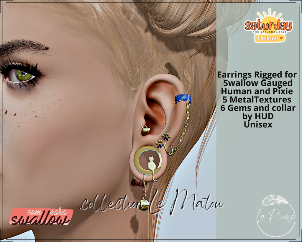 Le Matou Earrings - Swallow Gauged Female
