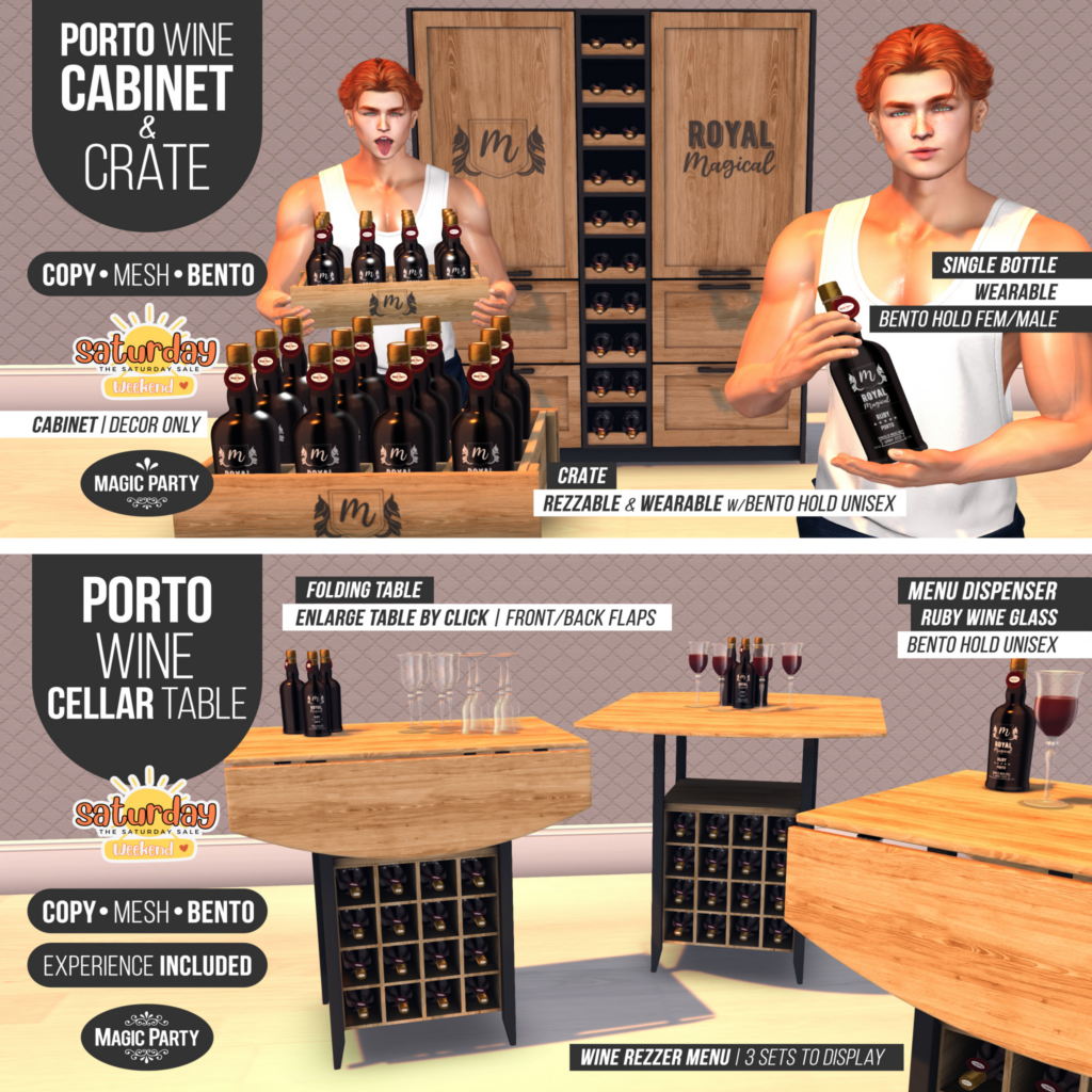 Porto Wine Decor Set	&lt;a href=&quot;http://maps.secondlife.com/secondlife/Amber%20Cove/180/240/25&quot; target=&quot;_blank&quot;&gt;Teleport&lt;/a&gt;
