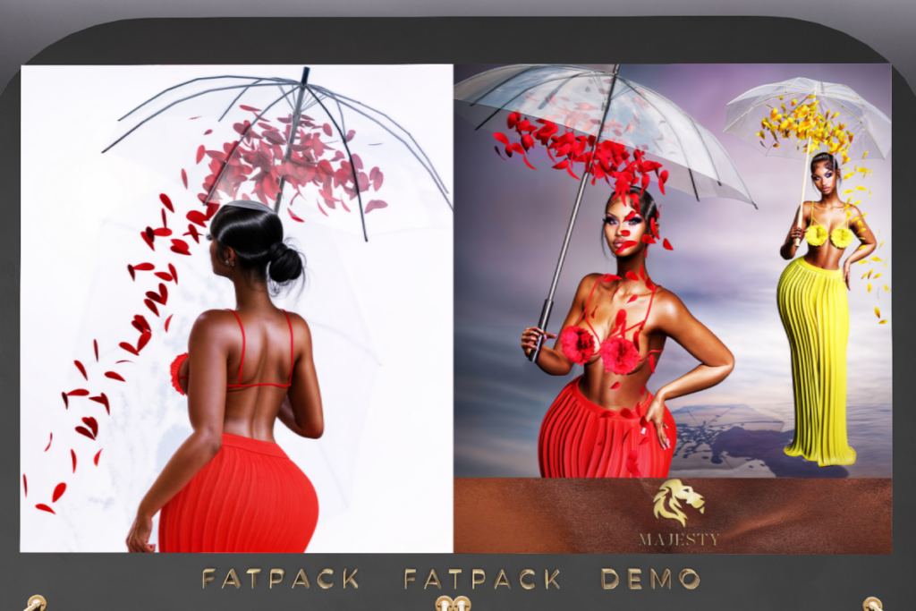 Flora Bra and Skirt - Inithium/Legacy/MaitreyaX/Reborn/Yentements/+mods, L$295 each/L$  | Flora Umbrella, L$399