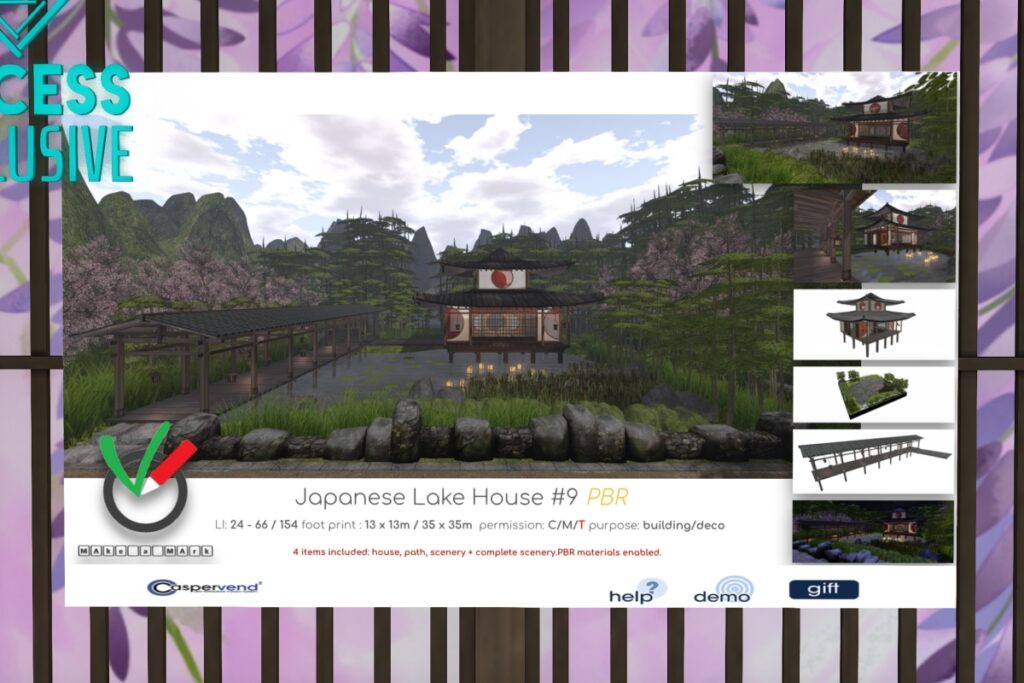 Japanese Lake House #9, L$388