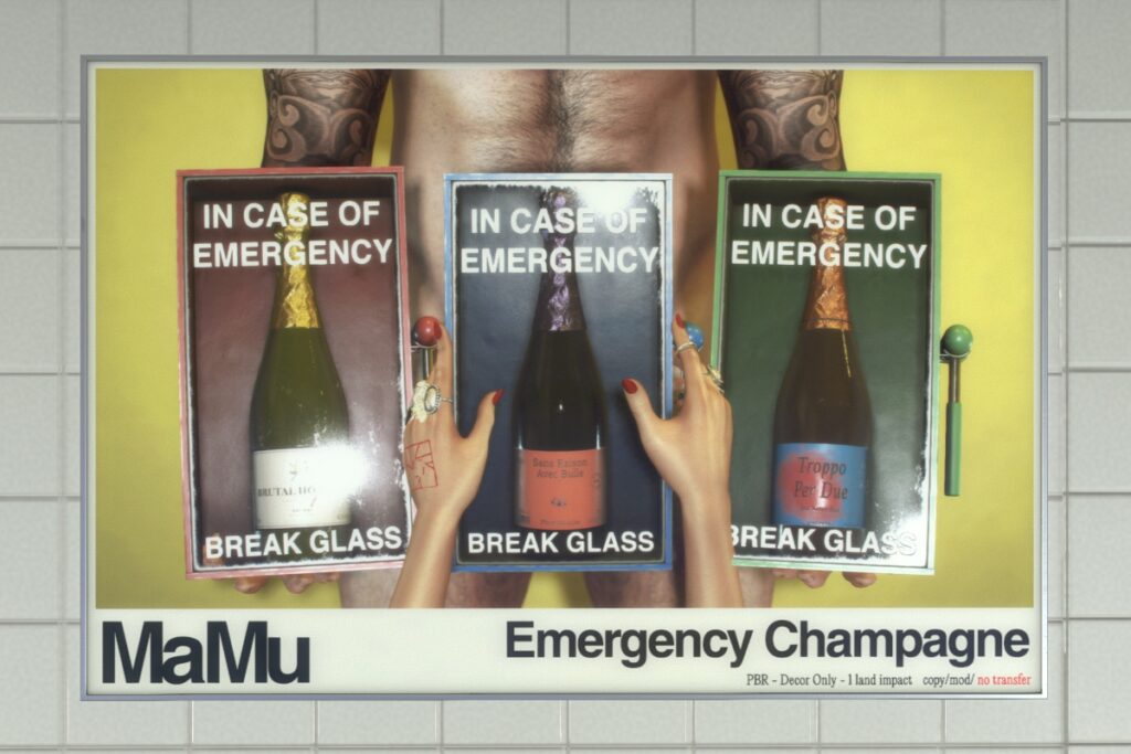 Emergency Champagne Decor, L$50 each/L$125 FP