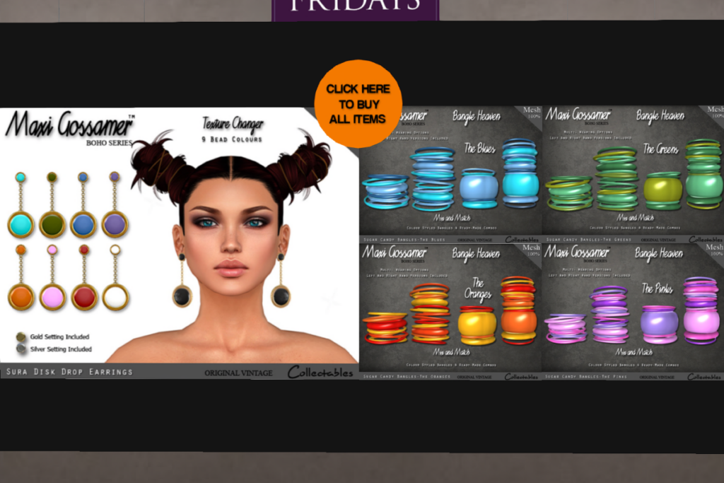 Sura Earrings &amp; Sura Candy Bangles	&lt;a href=&quot;http://maps.secondlife.com/secondlife/Cynful/127/201/1491&quot; target=&quot;_blank&quot;&gt;Teleport&lt;/a&gt;