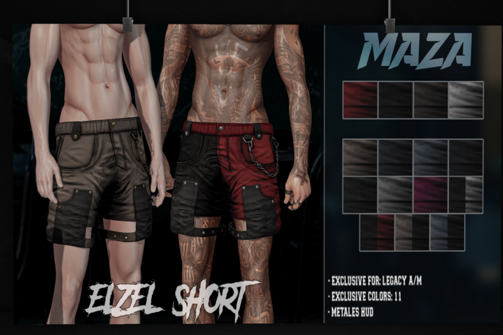 Elzel Short - Legacy/+mods, L$280 each/L$1350 FP