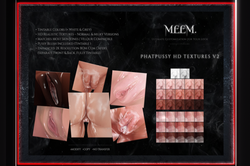 Phatpussy HD Textures v2 - BOM, L$699