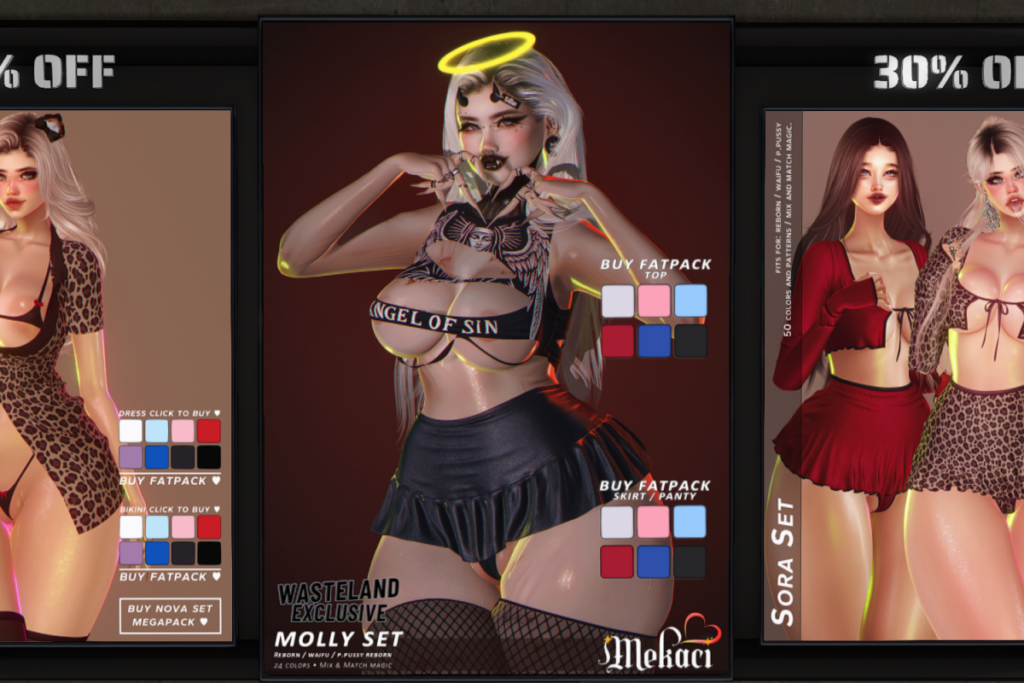 Molly Set - Reborn/+mods, L$250 each/L$1650 each FP
