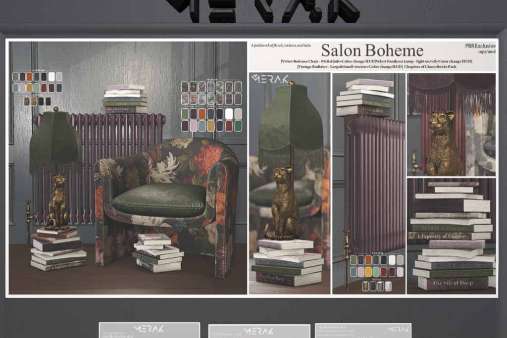 Salon Boheme Set, L$199-L$799 each