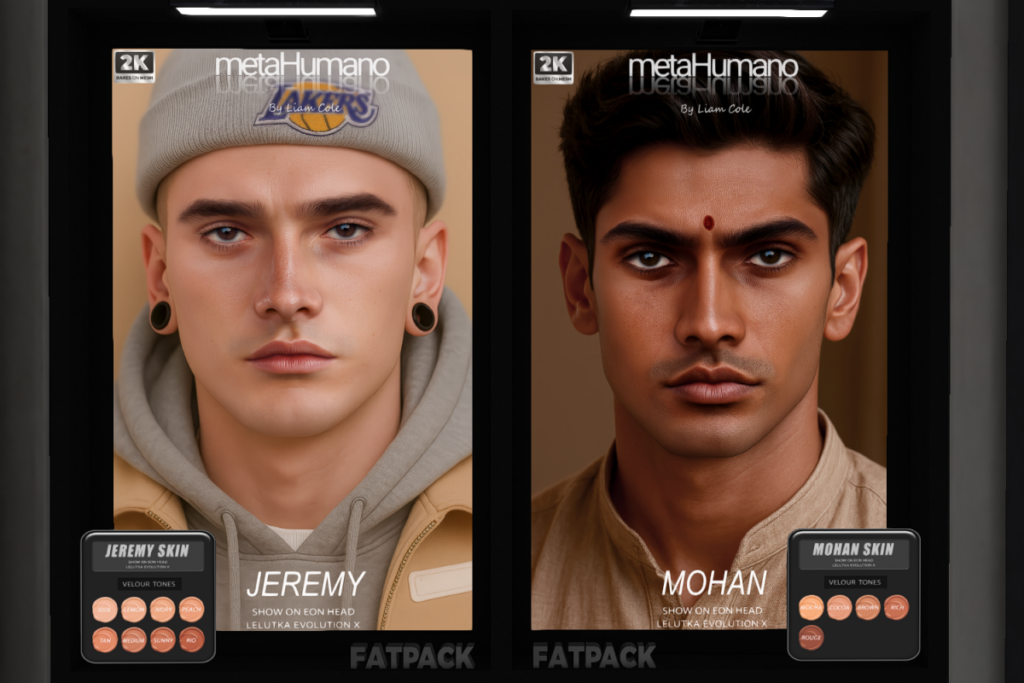 Jeremy Skin - EvoX, L$699 each/L$1999 FP | Mohan Skin - EvoX, L$699 each/L$1099 FP
