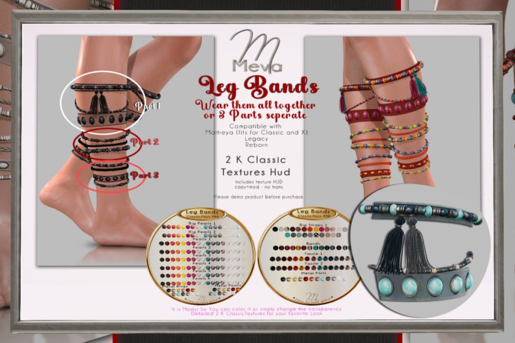 Leg Bands - Legacy/Maitreya/Reborn/+mods, L$560