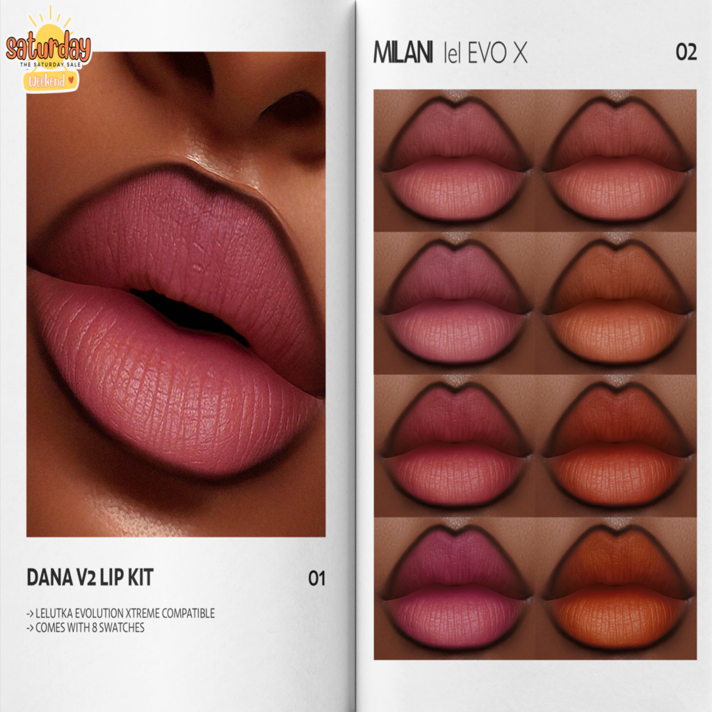 Dana Lip Kit V2 Lipstick - EvoX	&lt;a href=&quot;https://maps.secondlife.com/secondlife/VELOUR/215/117/1503&quot; target=&quot;_blank&quot;&gt;Teleport&lt;/a&gt;