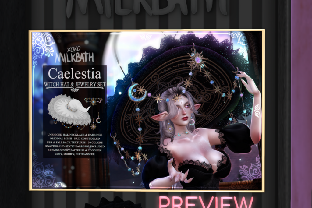 Caelestia Witch Hat &amp; Jewelry Set, L$799