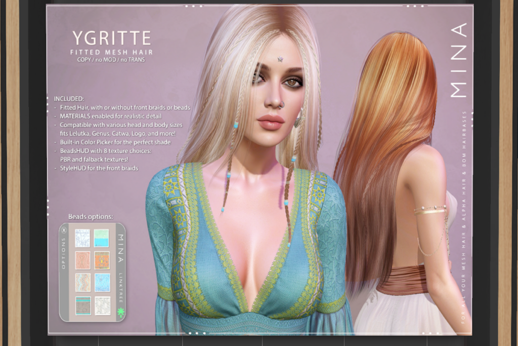 Ygritte Hair, L$450 each/L$1150 FP