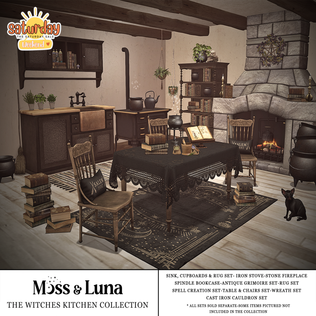 The Witches Kitchen Collection Decor Set	&lt;a href=&quot;http://maps.secondlife.com/secondlife/Desolate/123/57/23&quot; target=&quot;_blank&quot;&gt;Teleport&lt;/a&gt;