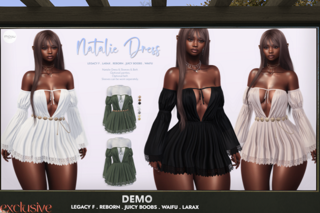 Natalie Dress - Legacy/MaitreyaX/Reborn/+mods, L$249 each/L$1199 FP