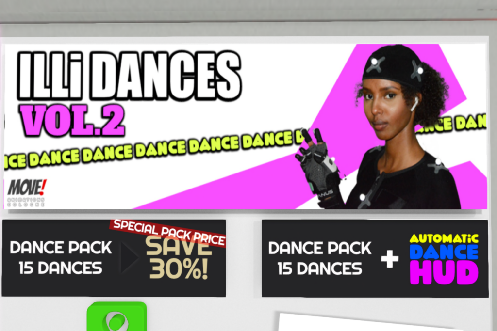 Illi Dances Vol , L$300 each/L$2999-L$3799 each FP