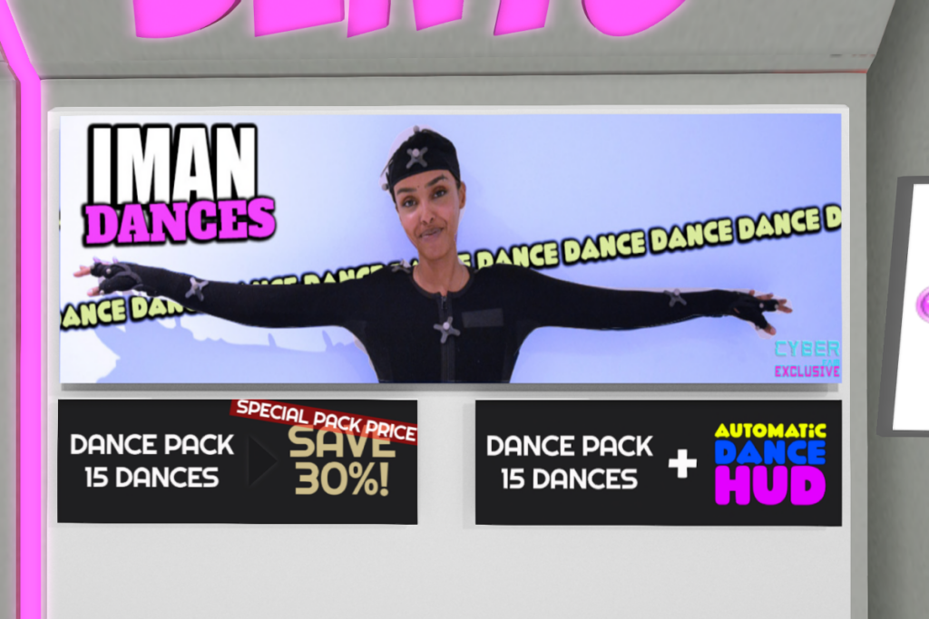 Iman Dances, L$300 each/L$2999-L$3799 each FP