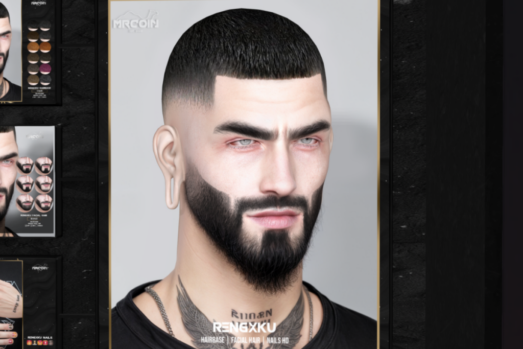 Rengxku Hairbase &amp; Beard - EvoX, L$280 each/L$700 FP