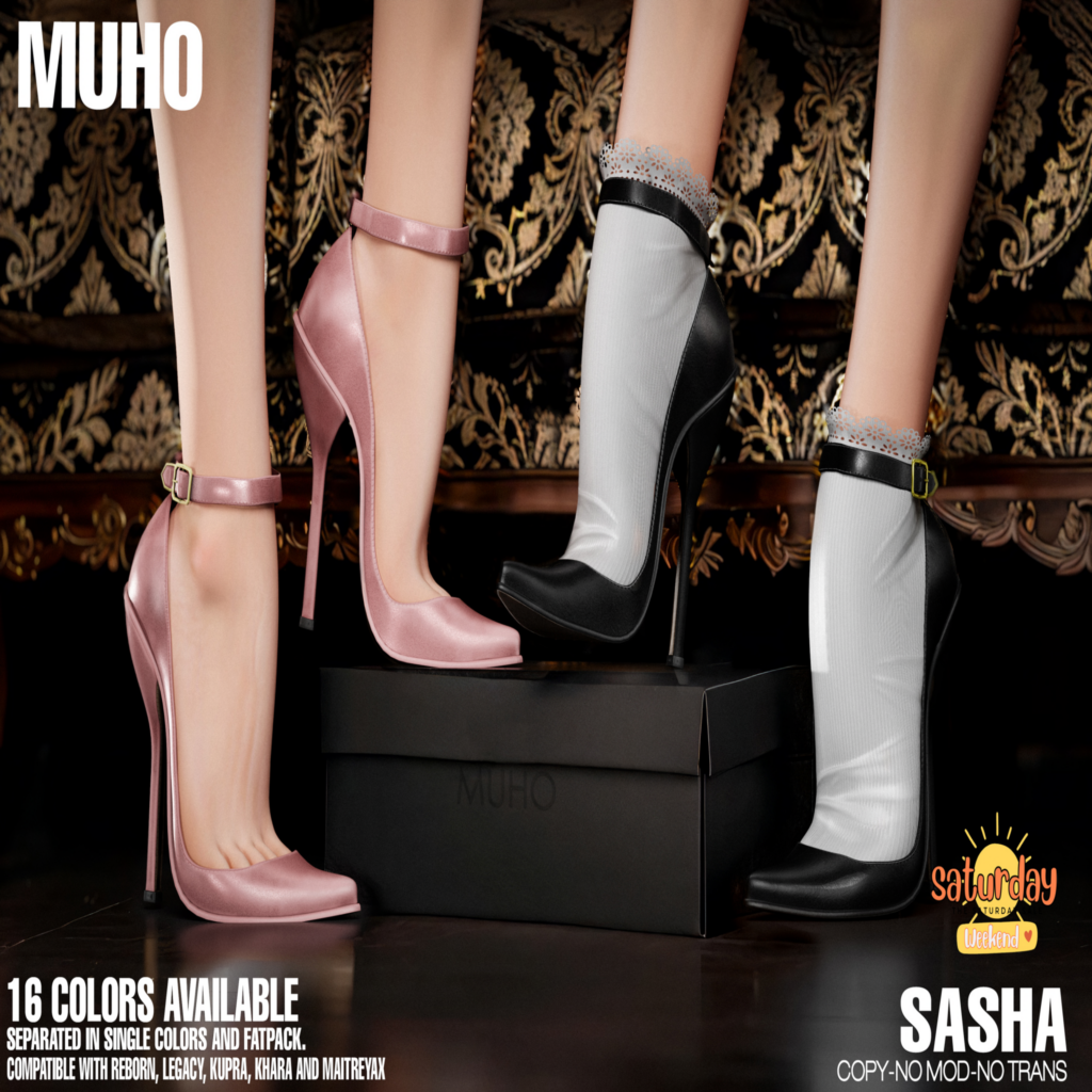 Sasha Heels - Inithium/Legacy/MaitreyaX/Reborn	&lt;a href=&quot;http://maps.secondlife.com/secondlife/Magic%20Sky/184/119/2022&quot; target=&quot;_blank&quot;&gt;Teleport&lt;/a&gt;