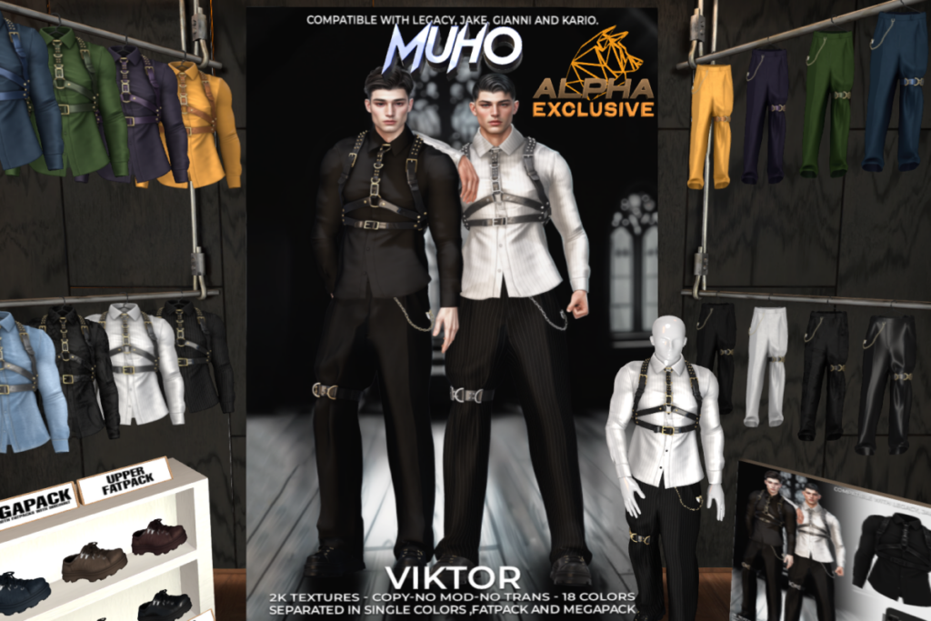 Viktor Outfit - Gianni/Jake/Inithium/Legacy, L$149-L$198 each/L$899-L$1099 each FP/L$1499 MP
