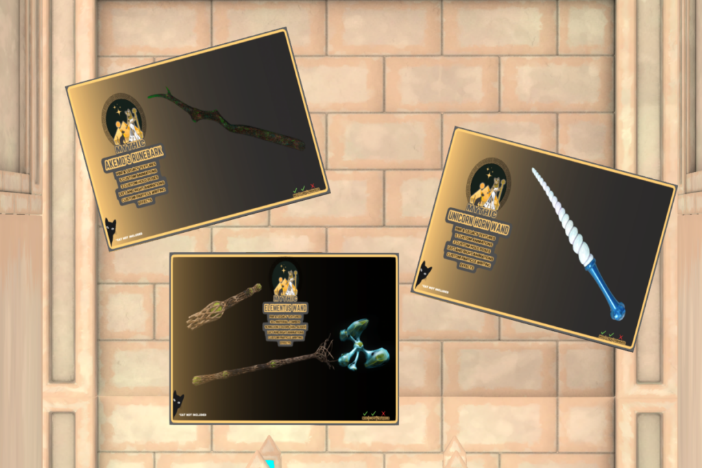 Assorted Wands, L$240-L$504 each
