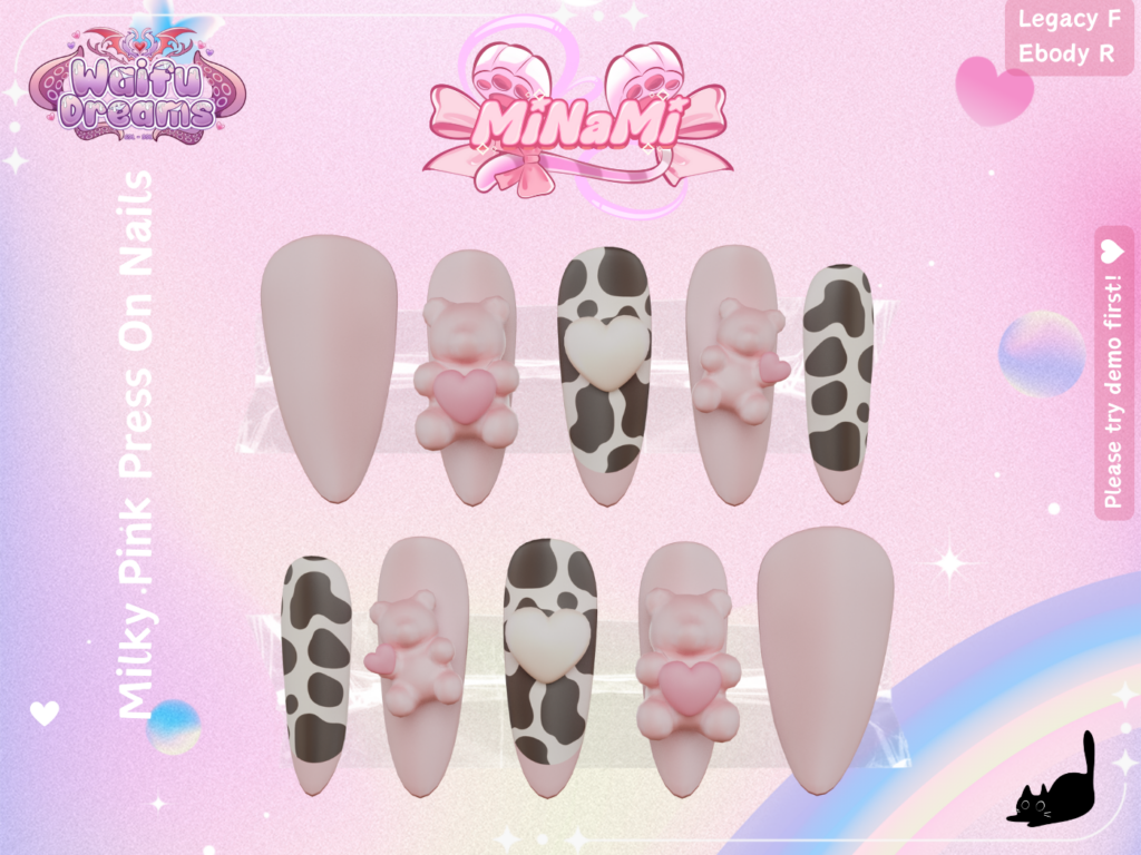 Milky Pink Press On Nails - Legacy/Reborn