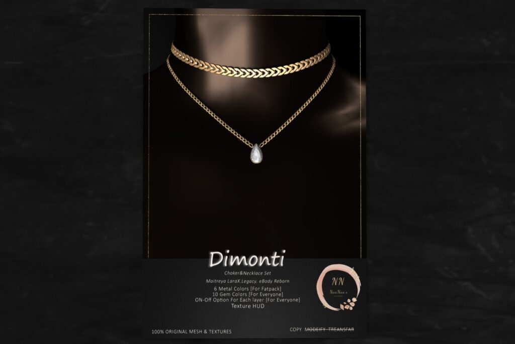 Dimonti Choker &amp; Necklace - Legacy/MaitreyaX/Reborn/+mods, L$50 each/L$300 FP
