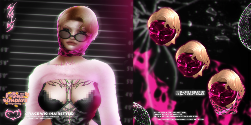 Grace Wig Hairstyle &amp; Hairbase - EvoX/Genus	&lt;a href=&quot;http://maps.secondlife.com/secondlife/Playboy/67/101/498&quot; target=&quot;_blank&quot;&gt;Teleport&lt;/a&gt;