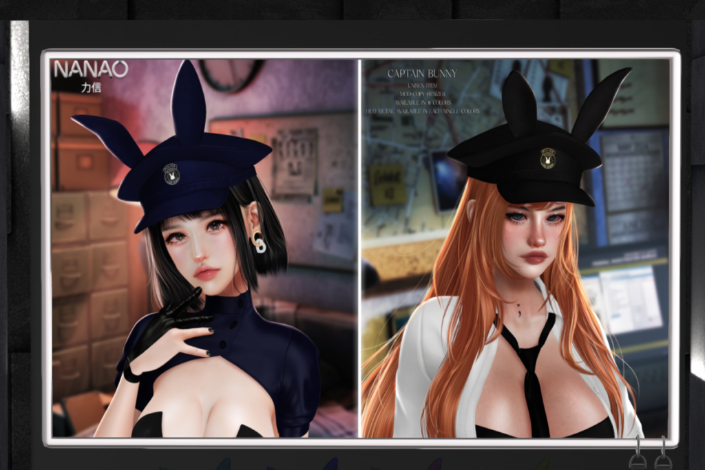 Captain Bunny Hat, L$299 each/L$1299 FP