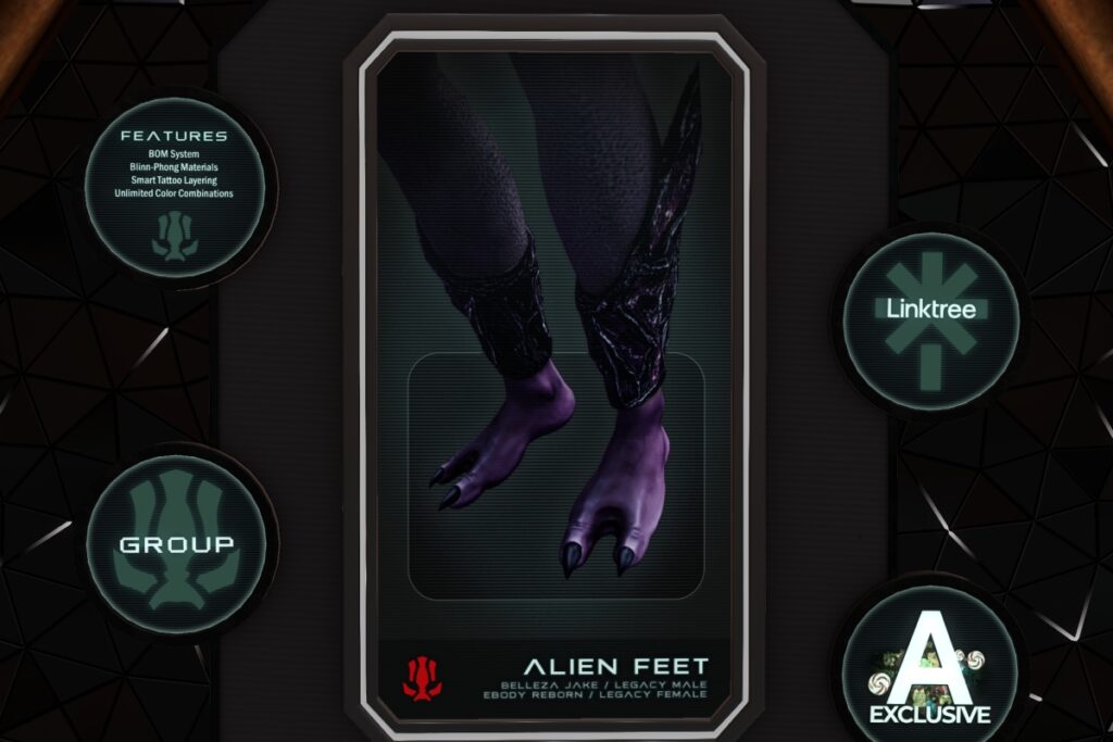 Alien Feet - Jake/Legacy M+F/Reborn, L$699