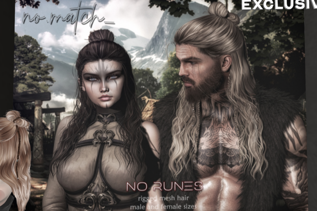 No Runes Hair, L$200 each/L$800 FP