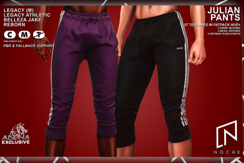 Julian Pants - Jake/Legacy Male/Reborn/+mods, L$275 each/L$1499 FP