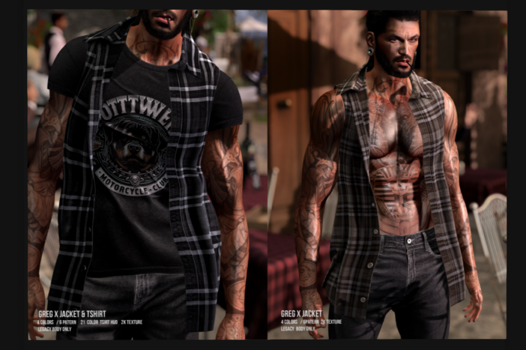Greg Jacket &amp; Shirt - Legacy, L$350-L$399 each/L$1999-L$2199 each FP