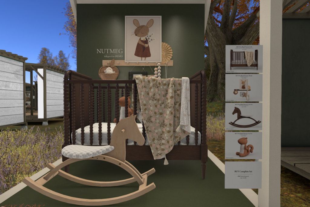 Woodland Nursery Set, L$150-L$550 each/L$990 FP