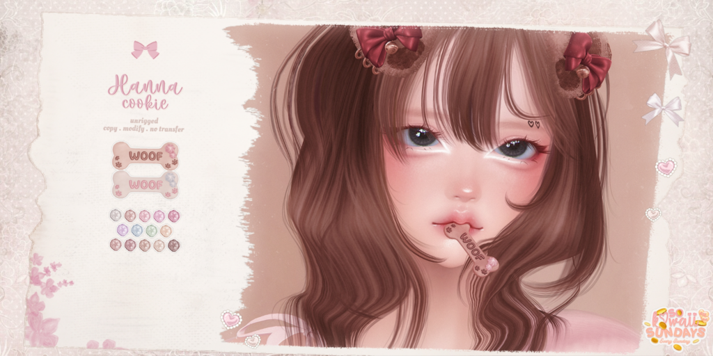 Hanna Cookie Accessory	&lt;a href=&quot;http://maps.secondlife.com/secondlife/Tomoeda/127/172/27&quot; target=&quot;_blank&quot;&gt;Teleport&lt;/a&gt;