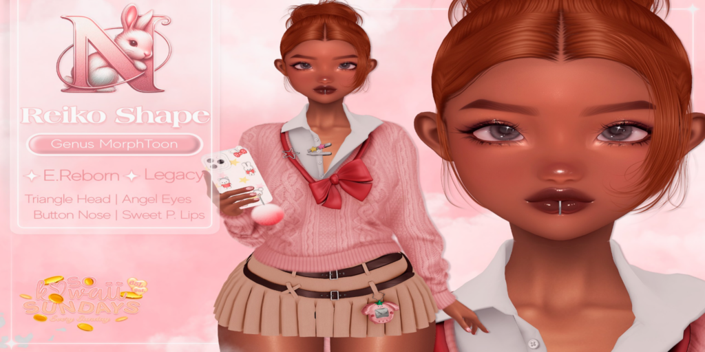 Reiko Shape - Genus MorphToon/Legacy/Reborn	&lt;a href=&quot;http://maps.secondlife.com/secondlife/Dolcenotte/98/142/1769&quot; target=&quot;_blank&quot;&gt;Teleport&lt;/a&gt;